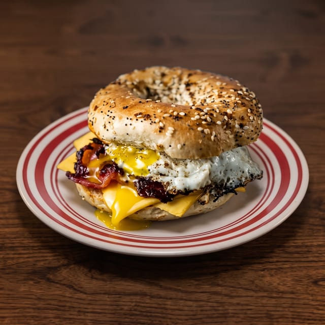 Breakfast Bagel Sandwich.