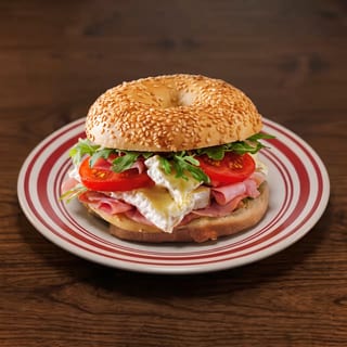 Brie Ham Bagel